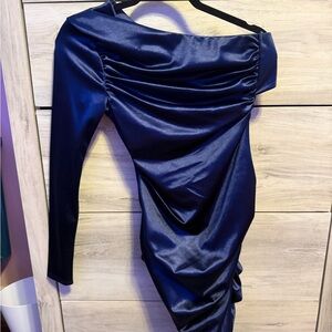 GB Navy Blue One-Shoulder Mini Dress
